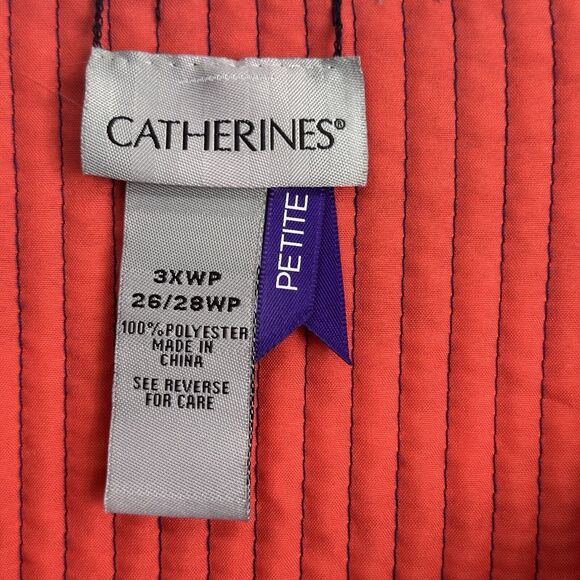 Catherines Quilted Reversible Lightweight Open Jacket Womens Plus 3X Petite - Picture 5 of 10